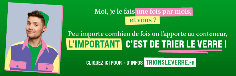 Lire la suite à propos de l’article Le verre se recycle à l’infini ! Votre geste de tri est essentiel !