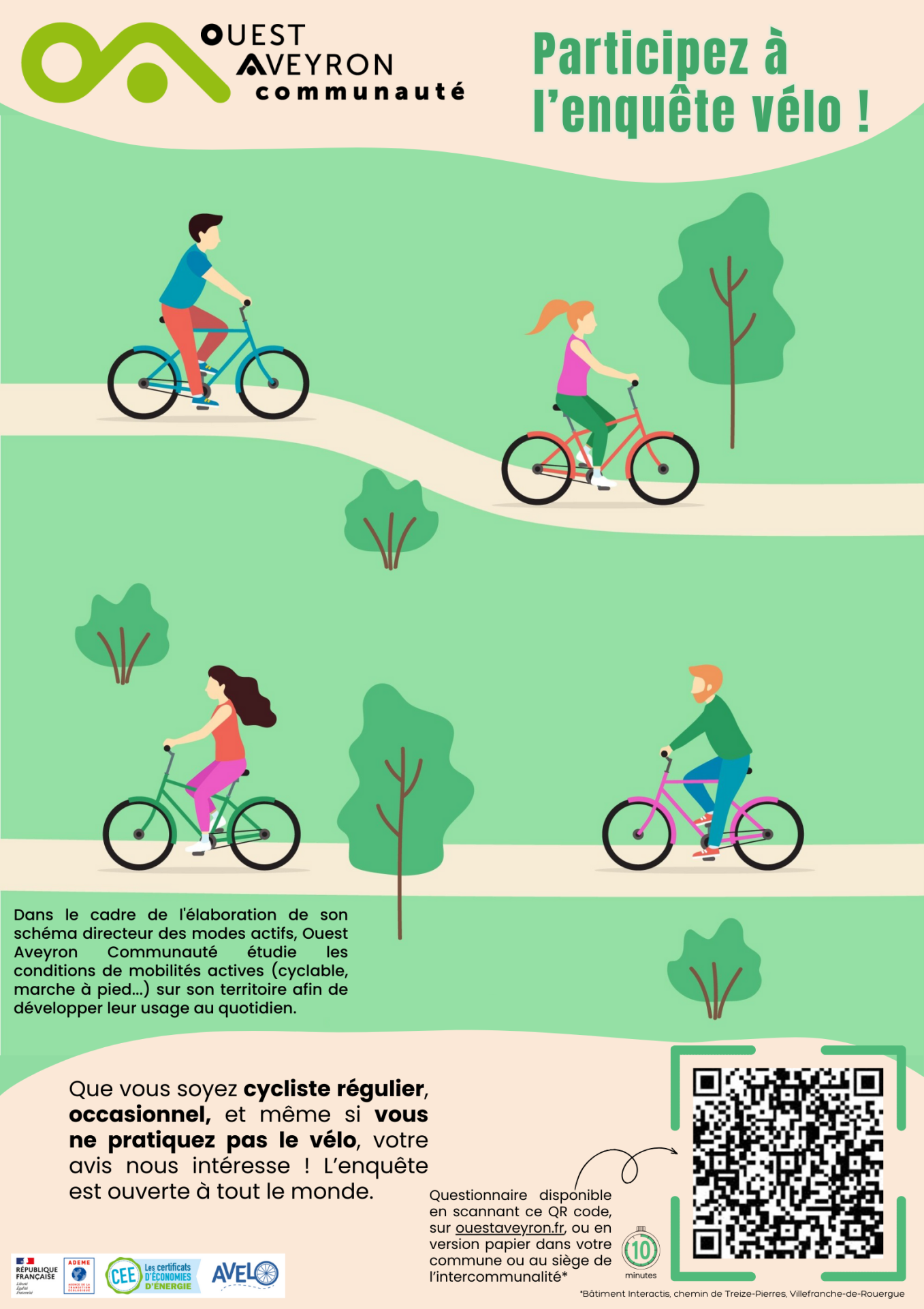 Lire la suite à propos de l’article Participez à l’enquête vélo !