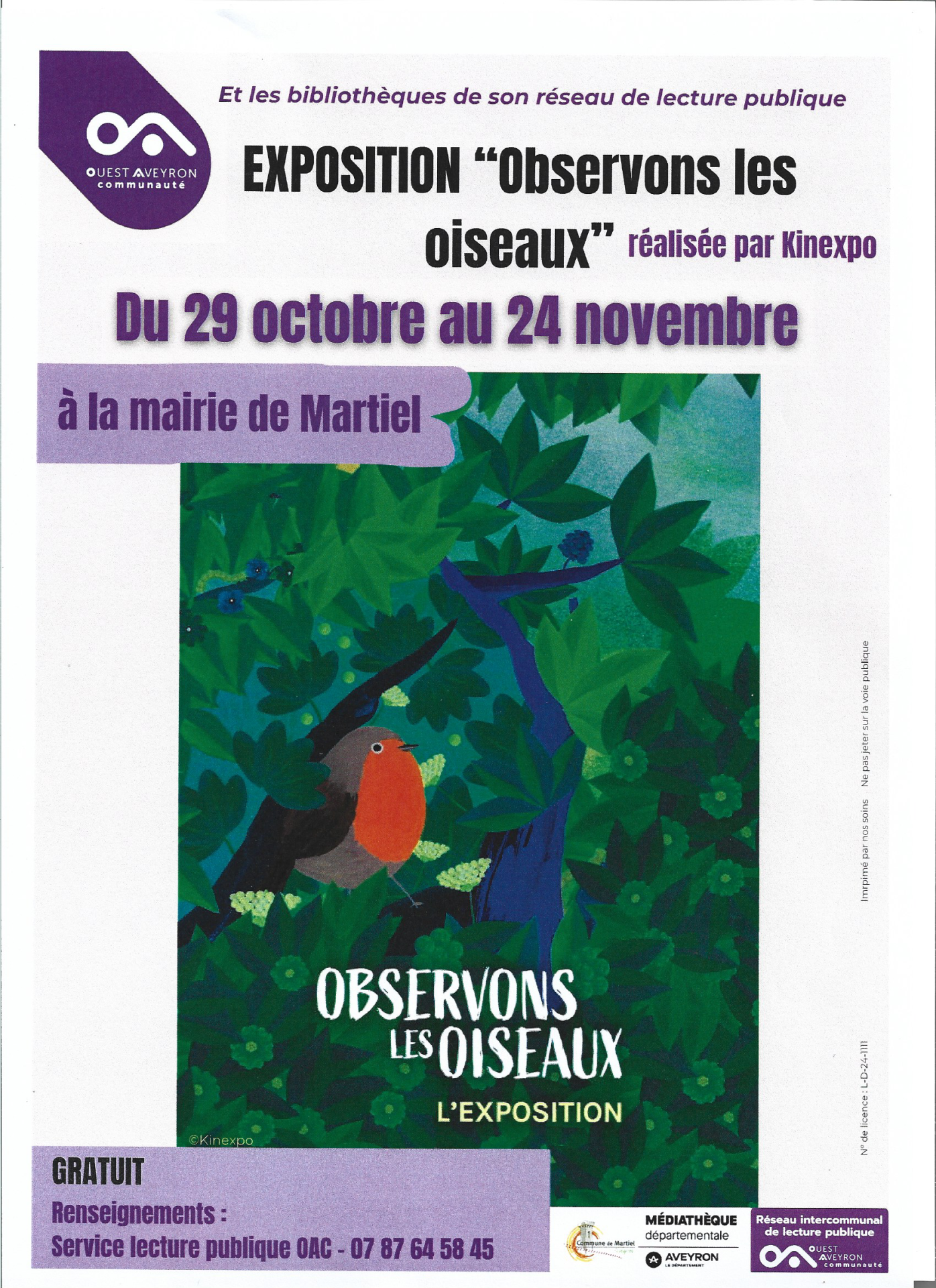 Lire la suite à propos de l’article « Exposition INTERACTIVE  « OBSERVONS LES OISEAUX »