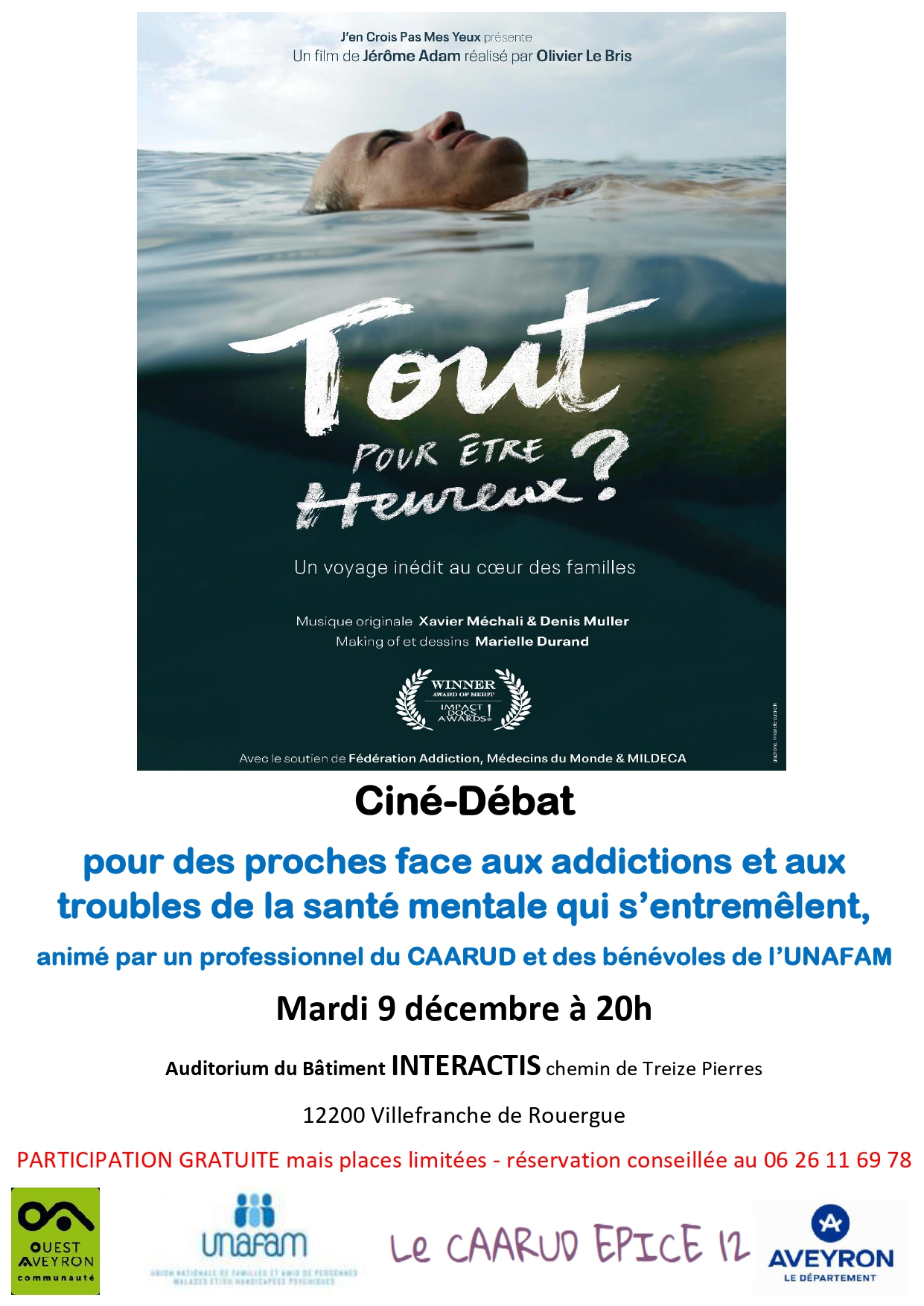 Lire la suite à propos de l’article Ciné-débat  » Tout pour être heureux »